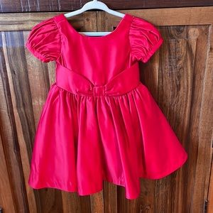 Janie and Jack 2T Red Satin Dress- worn once